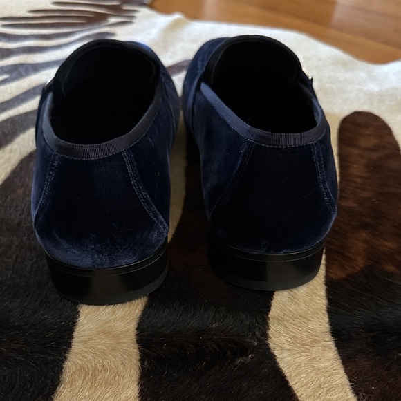 Salvatore Ferragamo Men's Navy Loafers 9.5 EE - Picture 3 of 10